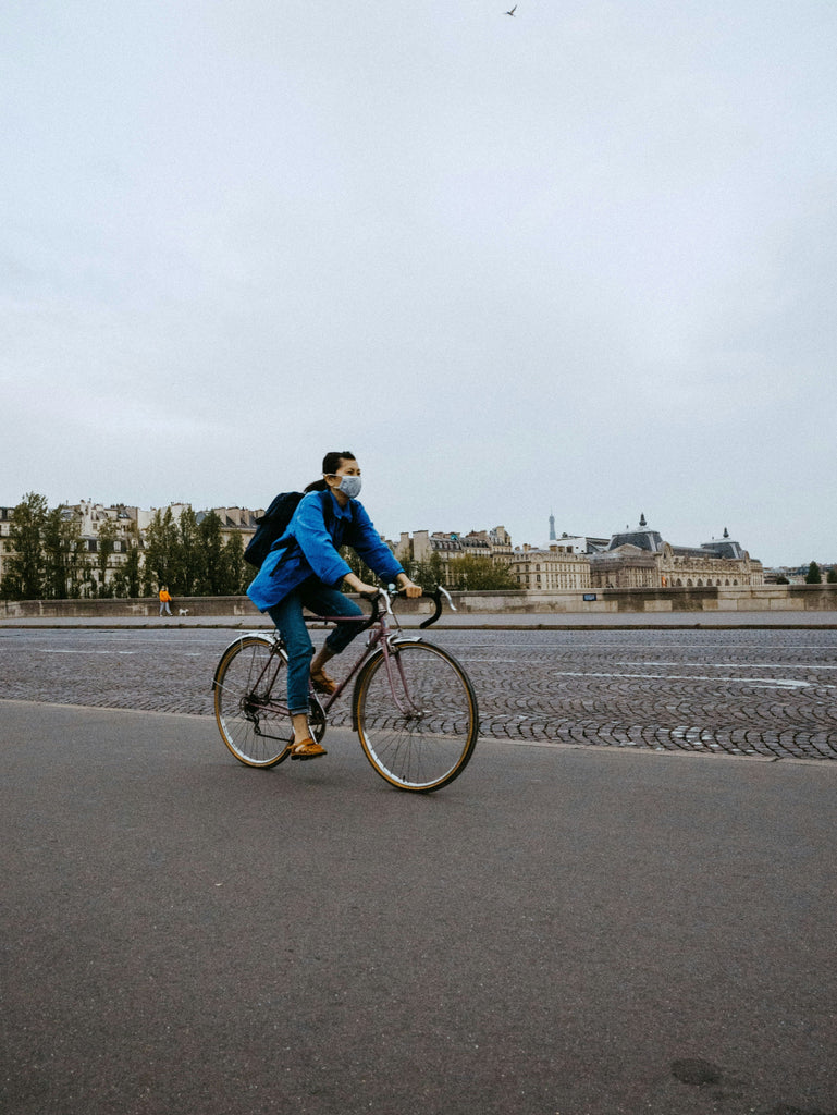 masque vélo pollution