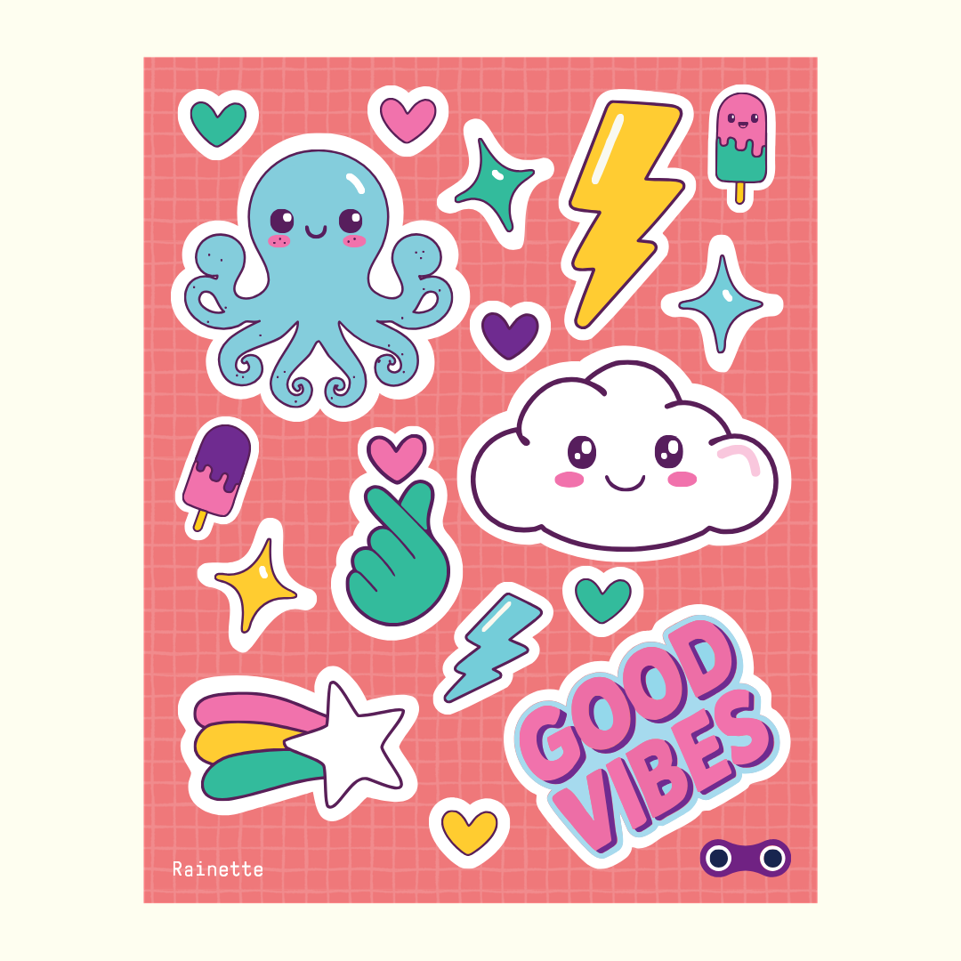 Reflektierende Sticker | Good Vibes