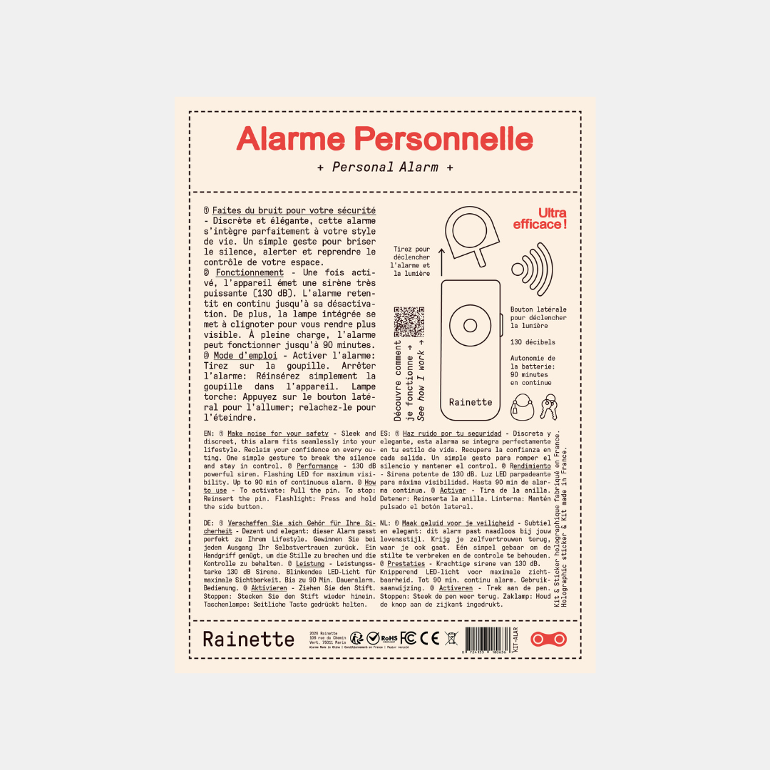 Safe & Sound, alarme personnelle