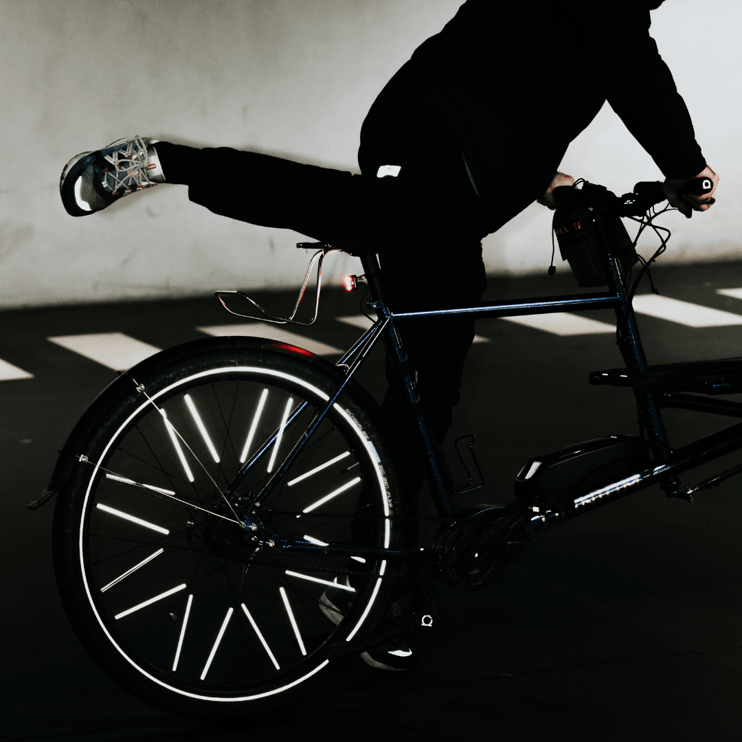 Große Reflektoren für Fahrradspeichen | Schwarz - Laubfrosch