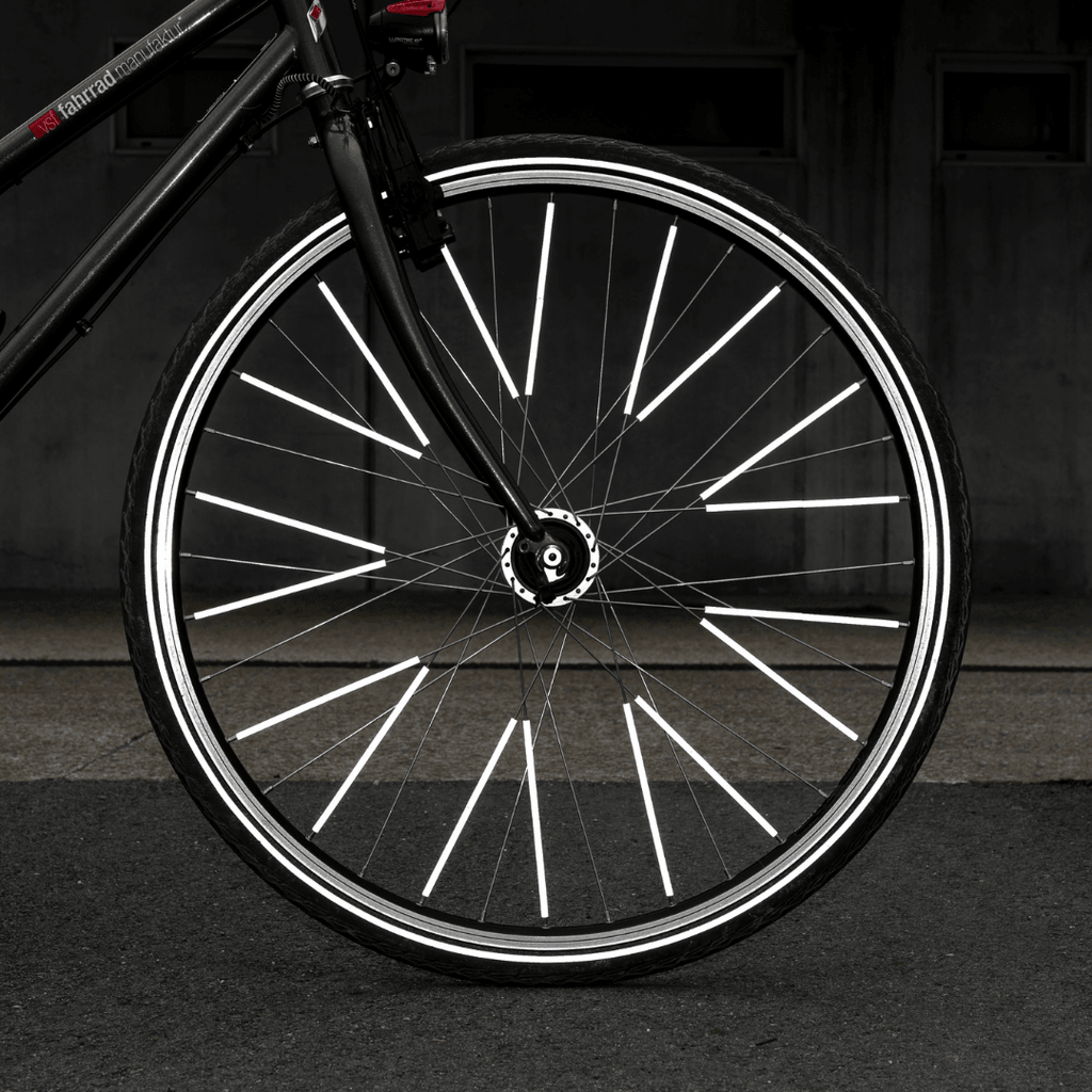 Große Reflektoren für Fahrradspeichen | Schwarz - Laubfrosch