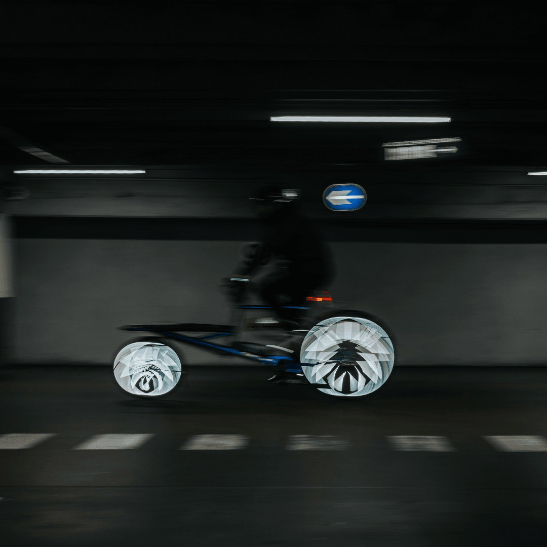 Große Reflektoren für Fahrradspeichen | Schwarz - Laubfrosch