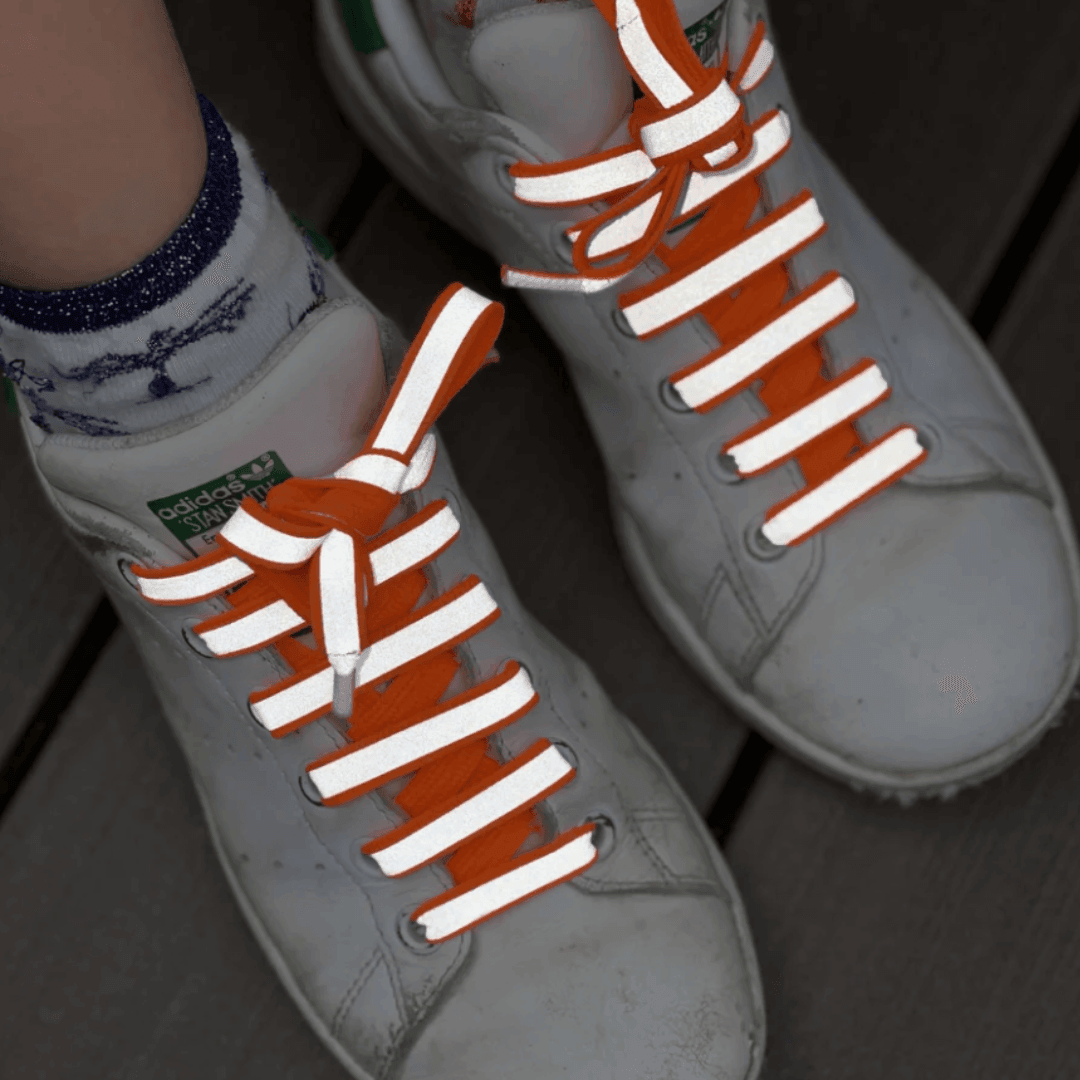 Reflektierende Schnürsenkel | neonorange - Rainette