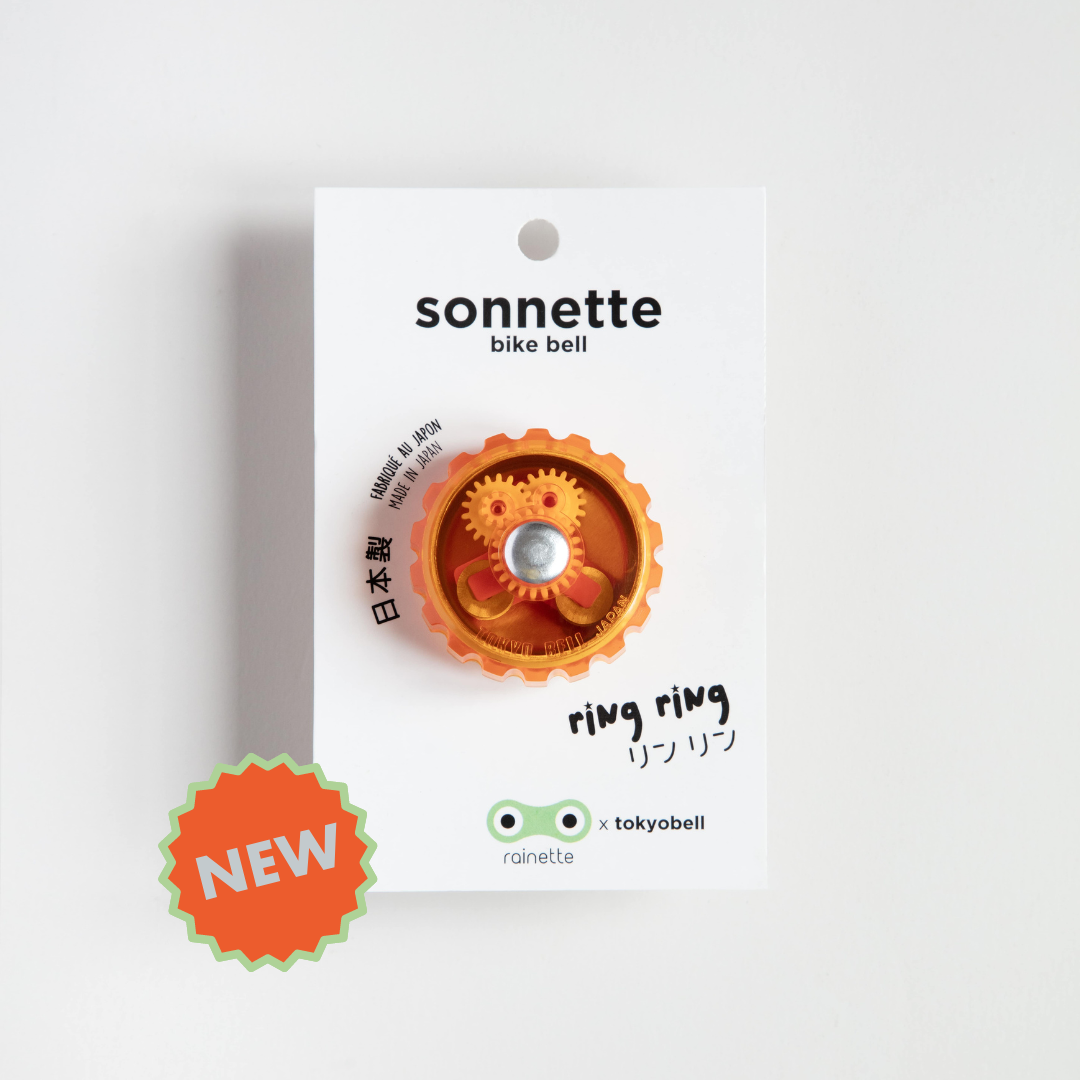 Sonnette pour vélo orange - Rainette Image