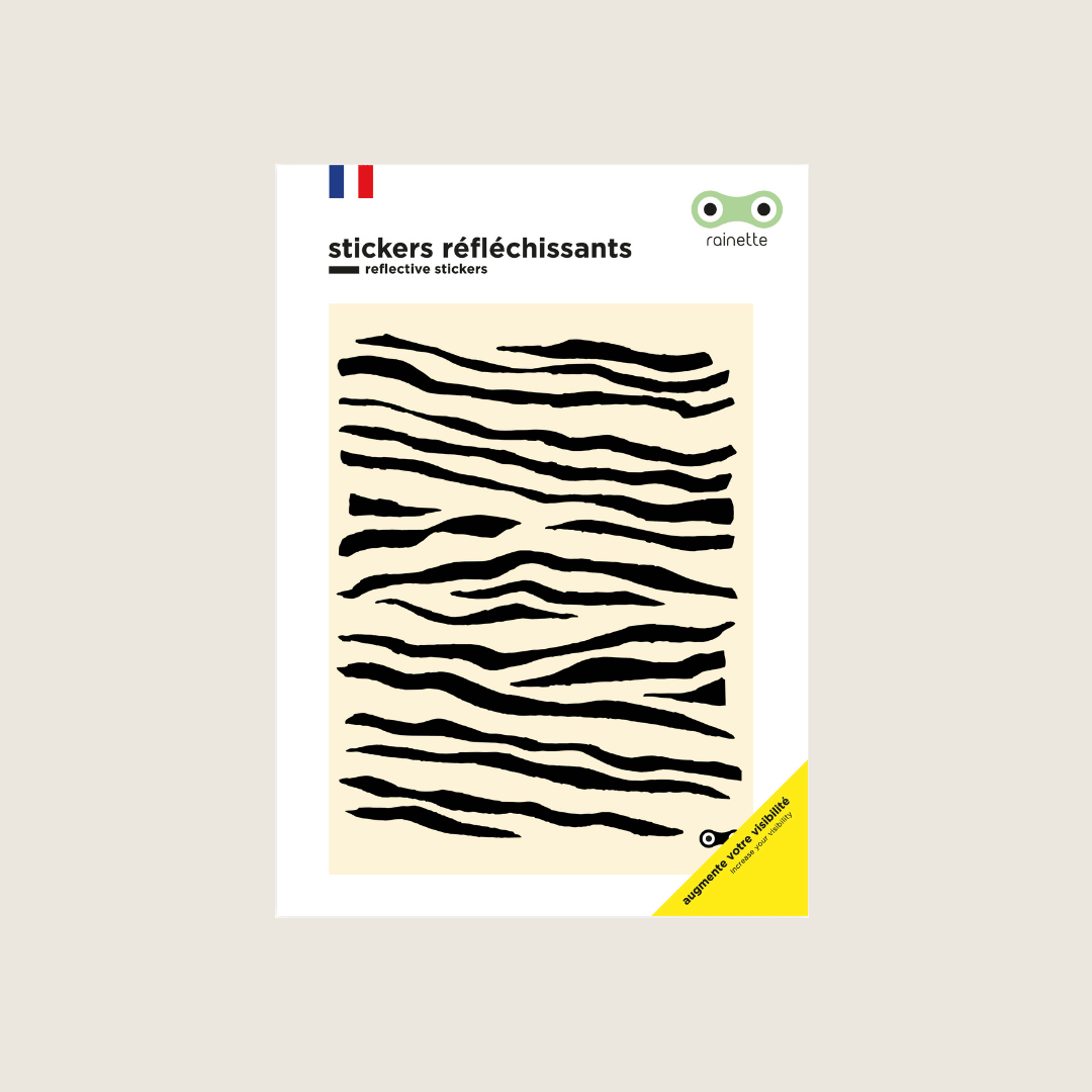 Reflektierende Sticker | Zebre gold