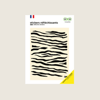 Reflektierende Sticker | Zebre gold