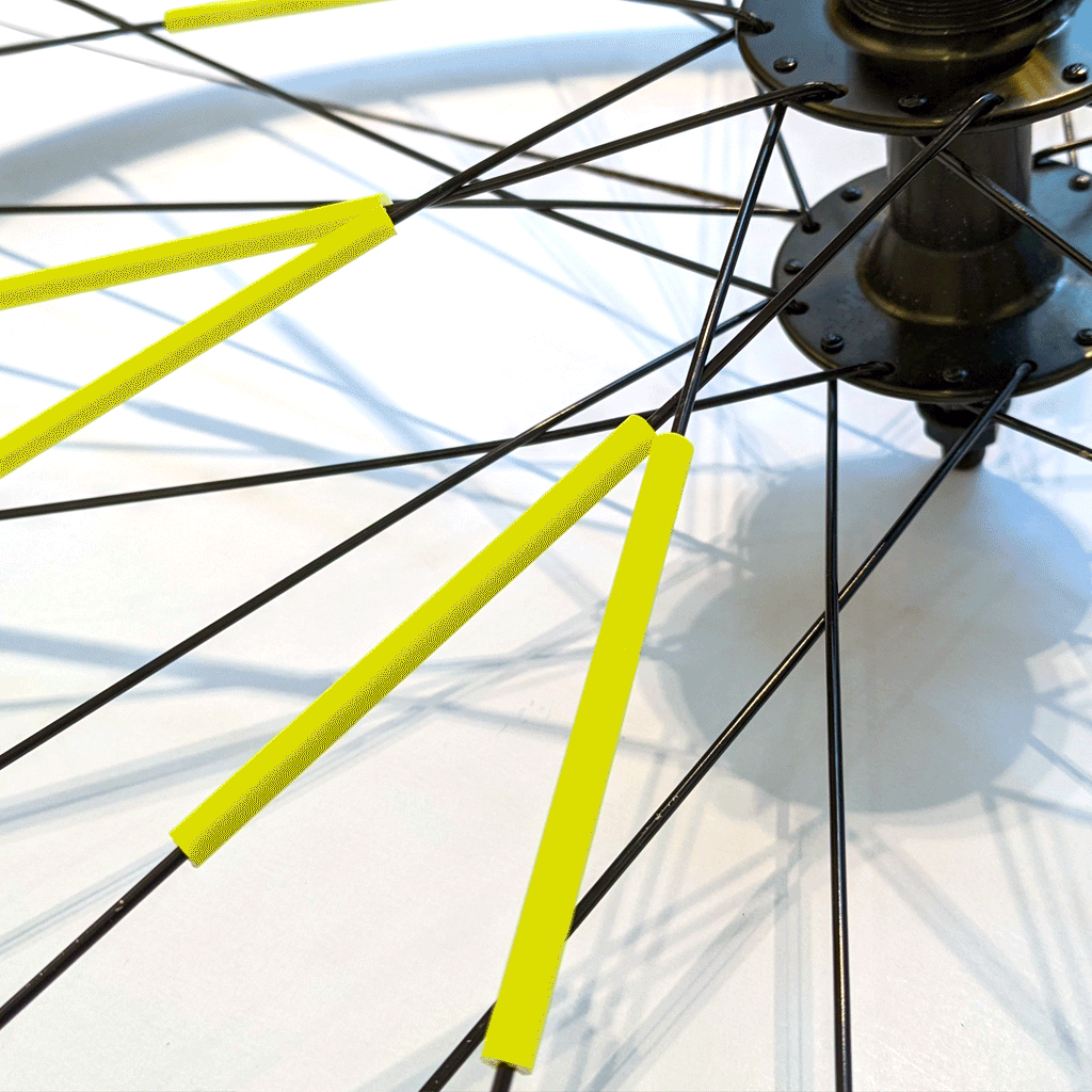 Quesuc 36 pièces Réflecteur de Rayon de Vélo,ensemble de vélo réflecteurs à  rayons, Tubes Réflecteurs pour Rayons de Vélo Visibilité à