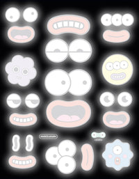 Reflektierende Sticker | Gesicht