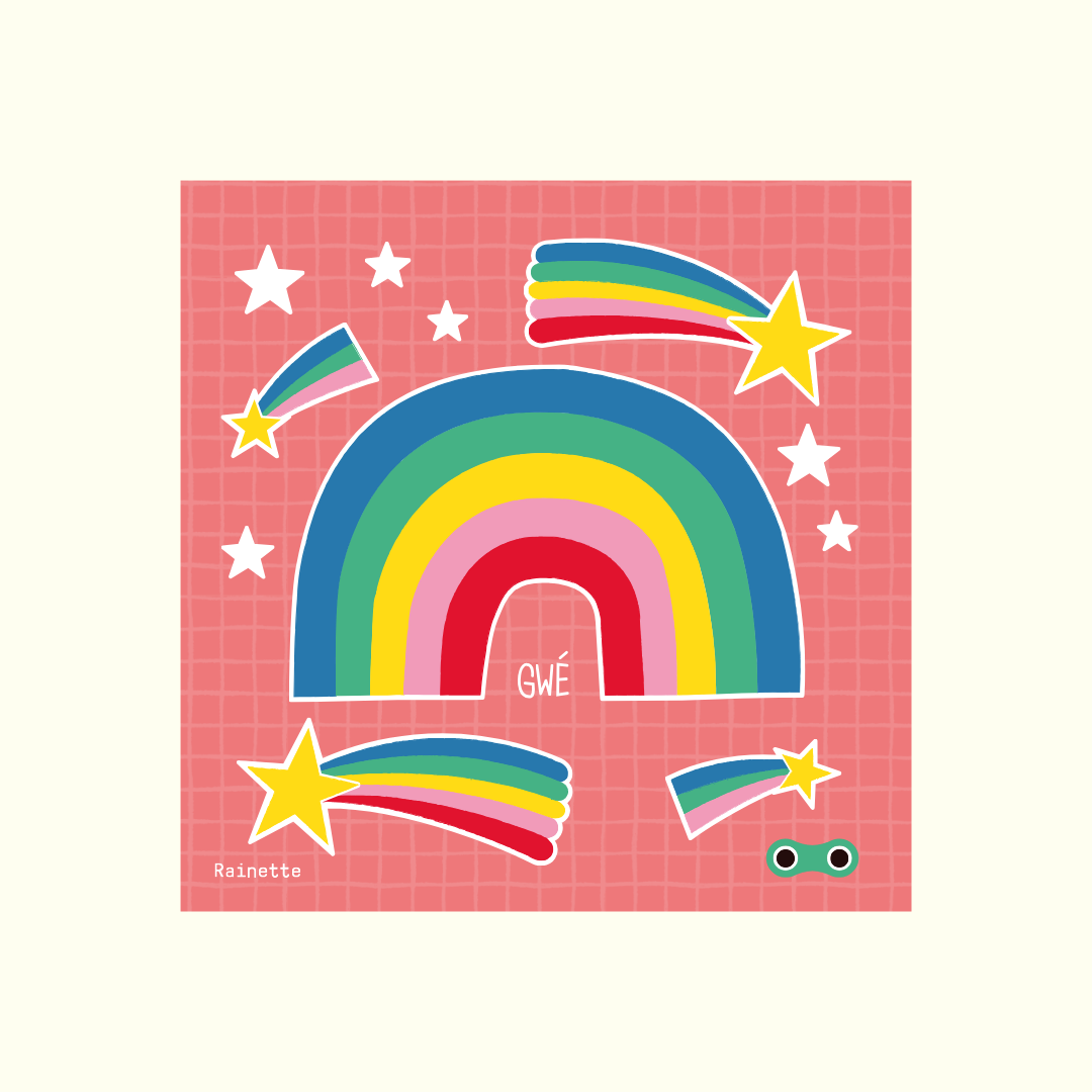 RetroreFlective Sticker, Rainbow