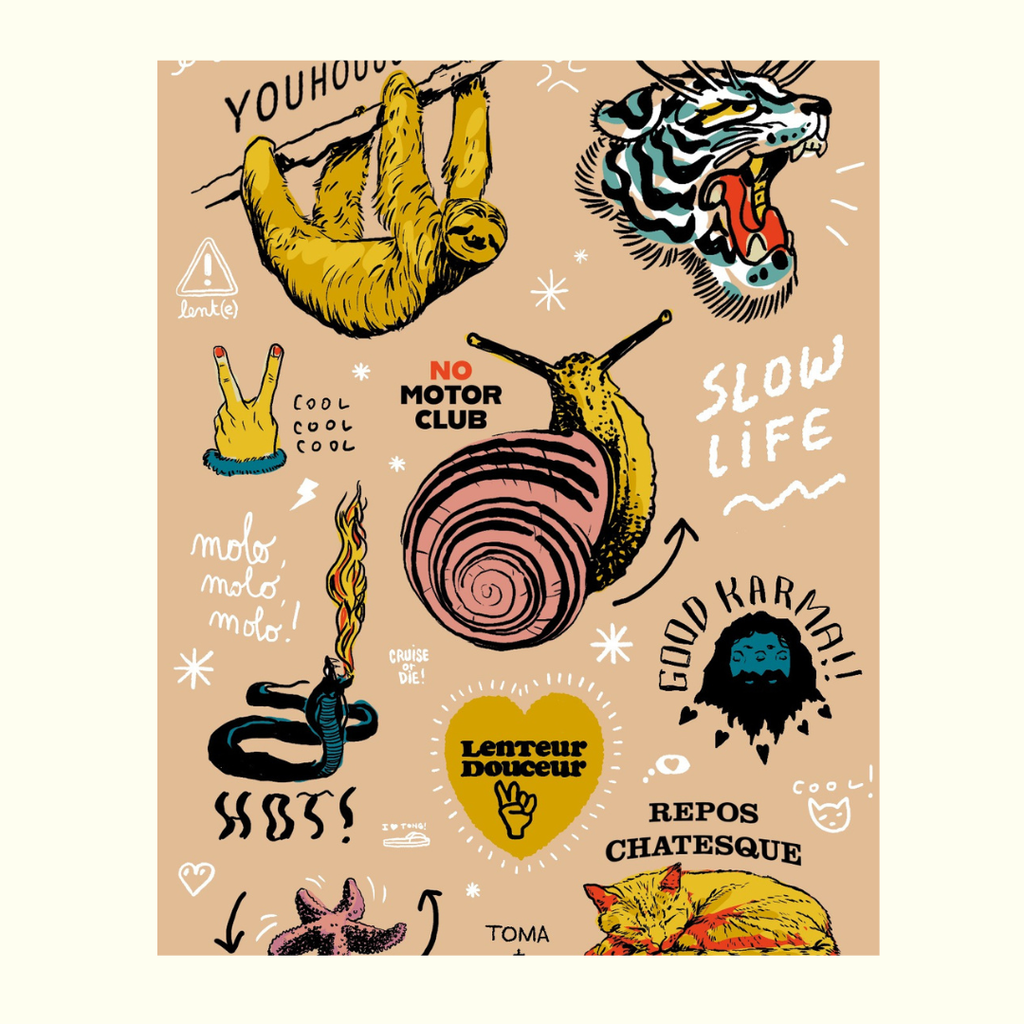 Reflektierende Sticker | Slow life